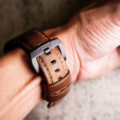 【MacStore現貨】NOMAD/Horween 皮革錶帶/義大利小牛皮錶帶/縫線設計/Apple Watch