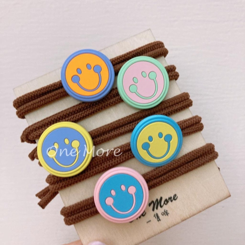 台灣現貨☑️合金 腮紅 笑臉 微笑 髮圈 髮飾 頭飾