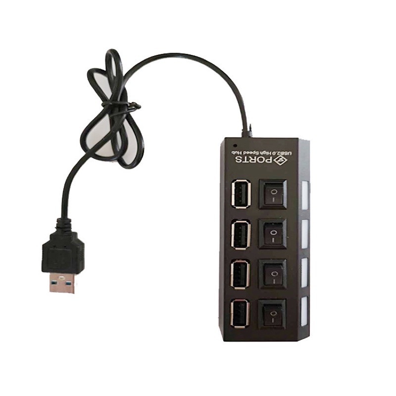 全新USB2.0 4PORT 4孔USB HUB 帶開關 帶獨立開關