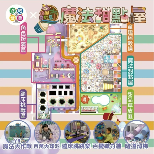 【花蓮】花蓮家樂福【魔法甜點屋】追風奇幻島集團 親子票 1張/4張/6張組 紙本票券