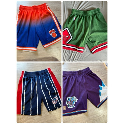 （二手/九成新）Mitchell&ness m&n big face graphic 短褲 黃金 M號