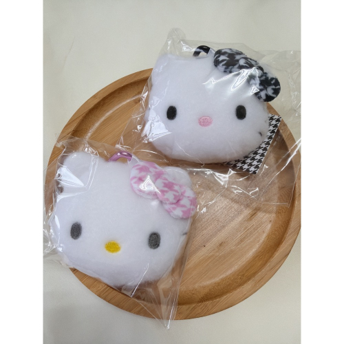 日本限定 HELLOKITTY千鳥格大頭零錢包