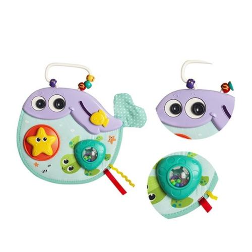 匯樂 鯨魚探索盤 卡通魚盤 安撫玩具 早教玩具 多功能遊戲盤 嬰幼兒玩具