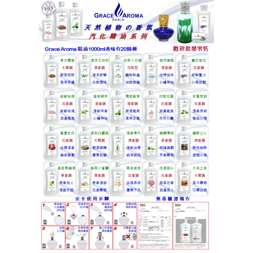 GRACE AROME 格瑞斯 薰香精油補充液