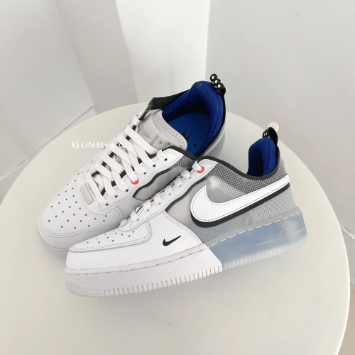NIKE AIR FORCE 1 REACT AF1 拼接 寶藍 藍 白 DH7615-101