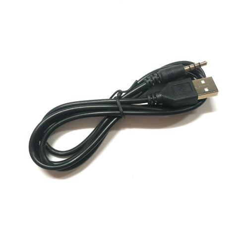 ［萍萍］AUX 音源3.5mm 公 轉USB 公 3環4節 充電 訊號 線