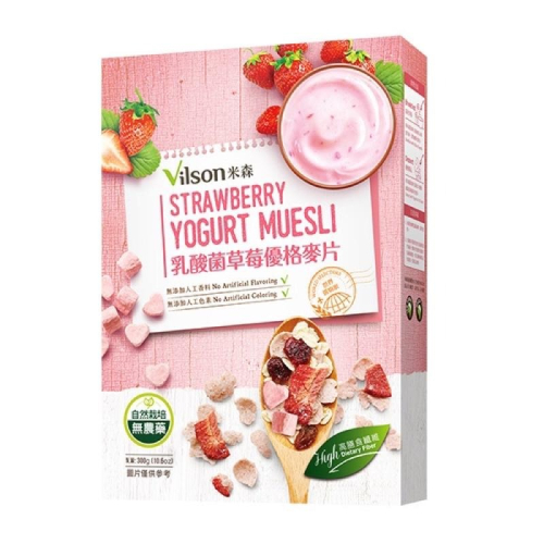 **短效促銷**米森 乳酸菌草莓優格麥片(300g/盒)