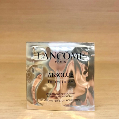 栗子美妝?｜LANCOME 蘭蔻 絕對完美永生玫瑰肽金逆時眼霜 1ml 絕對完美黃金玫瑰修護眼霜 試用包 專櫃中文標