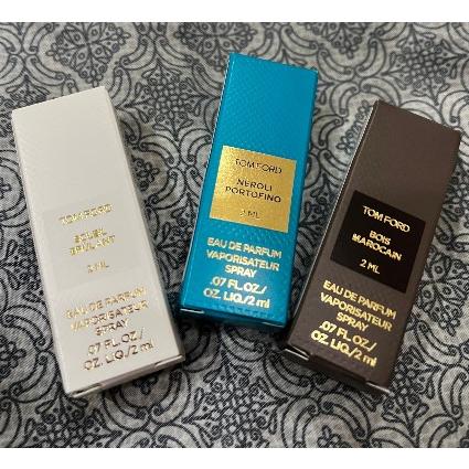 全新 Tom Ford 2mL 私人調香 白麝香 金色島嶼 雪松秘境 地中海系列 暖陽橙花