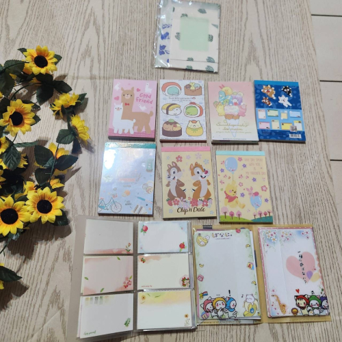 【sigmanet家庭百貨】全新便條紙七本+信封信紙+空白小書籤+32入便條紙(共十本一起賣)