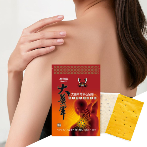 樹飛雪 大薑軍電氣石貼布 10入/包 大將軍 大薑軍貼布 電氣石貼布 電氣石 運動貼布 酸痛貼布