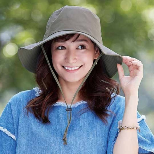【日本 COGIT】可水洗遮陽帽/灰 可折疊 遮陽 頭圍可調 防曬