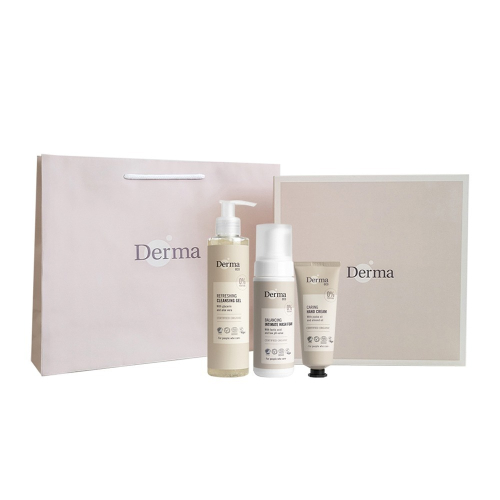 【Derma】大地Eco 蘆薈保濕禮盒(護手霜75ml+私密慕斯150ml+潔顏露200ml)/乾燥/保濕/清潔/溫和