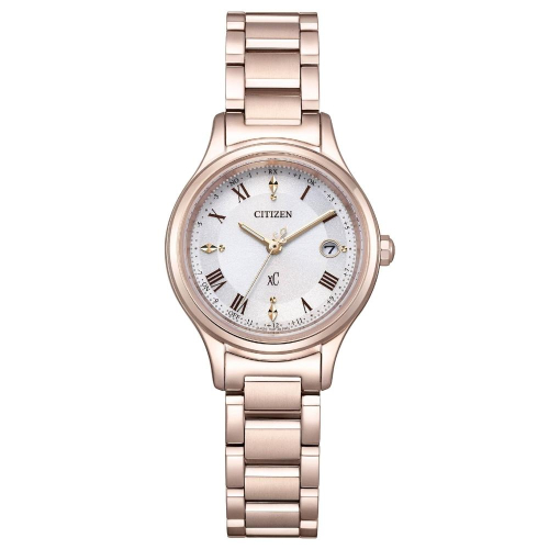 CITIZEN 星辰錶 XC系列Sakura pink櫻花粉紅金鈦金屬電波手錶 女錶 ES9497-96A 附提袋