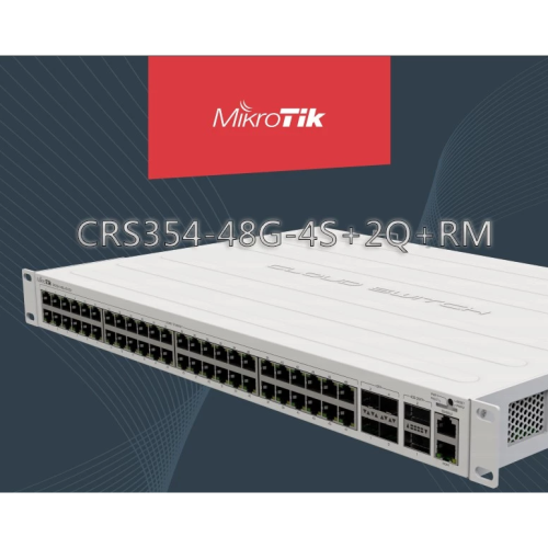 【MikroTik台灣代理】台灣公司貨 MikroTik CRS354-48G-4S+2Q+RM 48埠網管型交換器