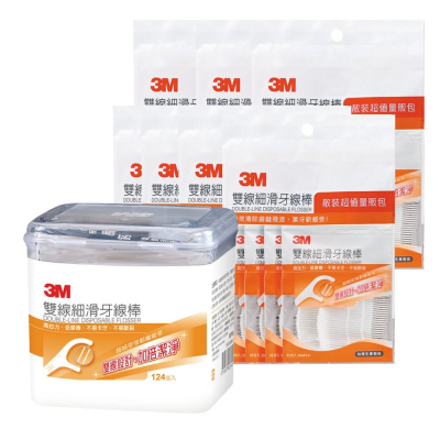 3M 雙線細滑牙線棒 牙線 DDFH1 32支/包 (散裝包) 32支x4小包 散裝超值包/ DDFH3 124支/盒