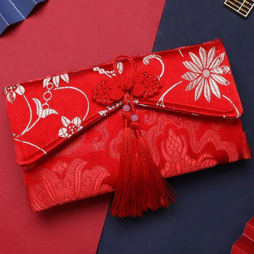 春節中國風刺繡紅包高檔綢緞錦緞紅包袋絨布藝精緻結婚萬元利是封